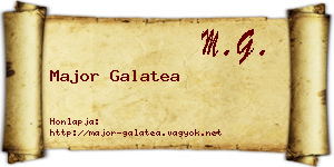 Major Galatea névjegykártya